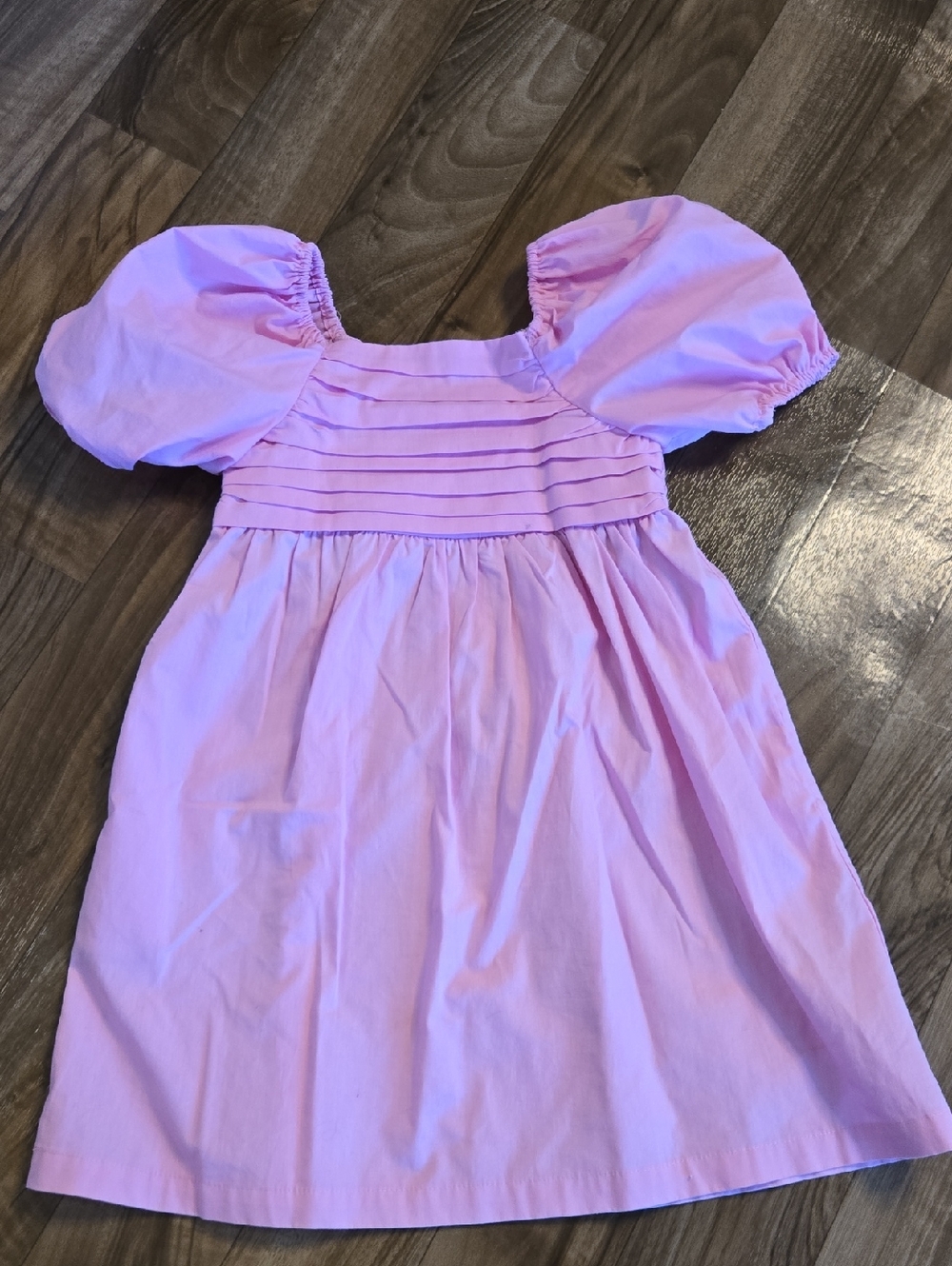 Copper Key Pink Puff Sleeve Pleated Bodice Dress